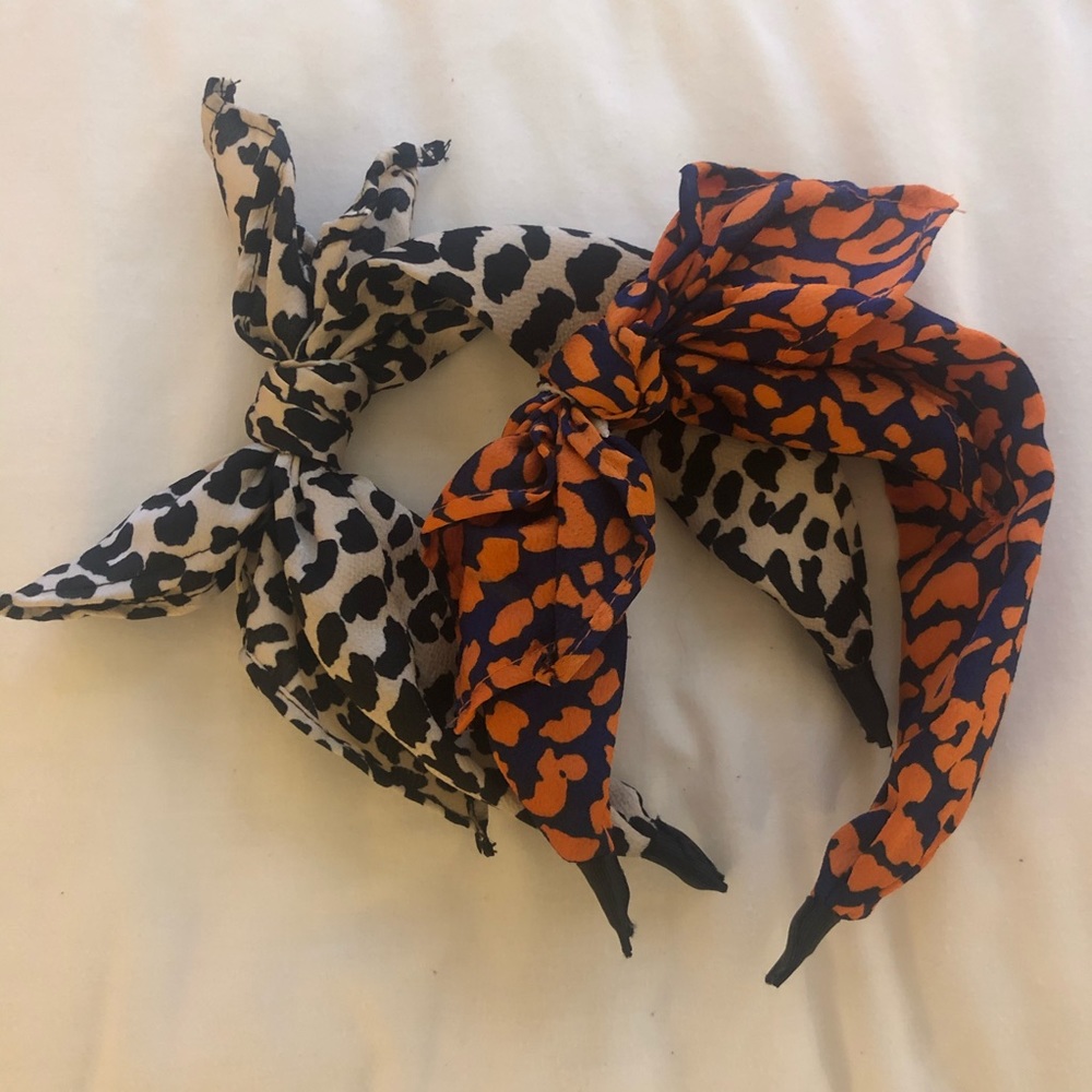 TWO BRAND-NEW HANDKERCHIEF STYLE HEADBANDS